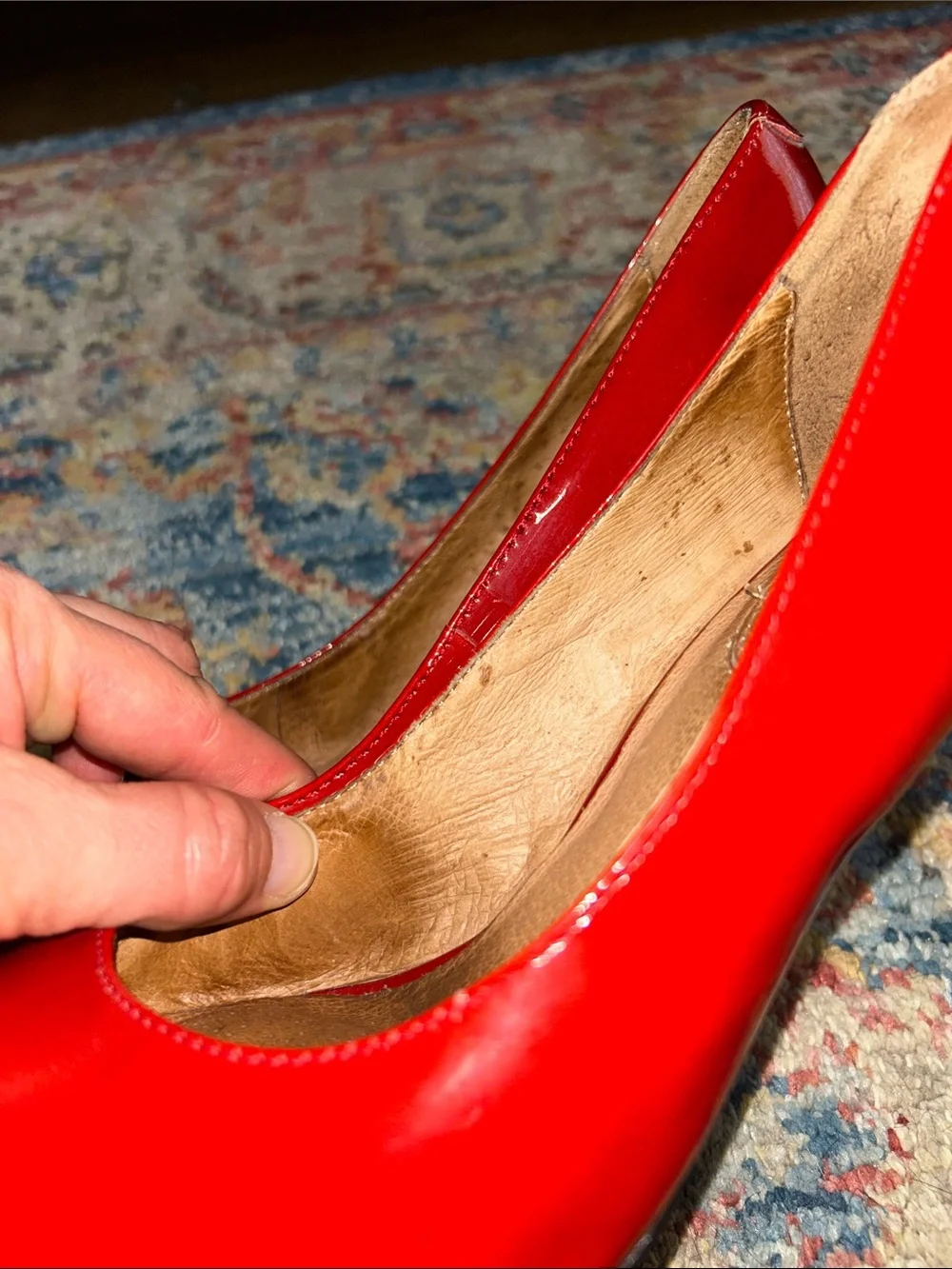 Corso Como Red Patent Round-Toe Pumps
